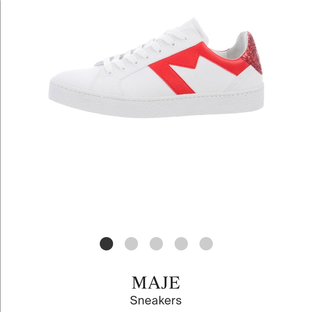MAJE Red Sneaker SZ 37 women's